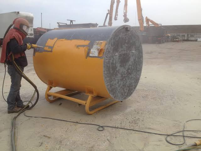 Blasting and coating